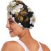 White Flowers Gold Leaf Hair Towel 2 Pack | Super Absorbent Quick Dry Turbans for Women & Girls - Buy Online on GoSupps.com