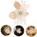 BIUDECO Gold Leaf Side Comb Side Comb Headpiece Hair Side Comb for Women Bridal Hair Clips Hair Accessories for Bride Hair Accessories for Women Hair Comb for Women Hair Pin - Buy Online on GoSupps.com