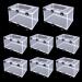 FVIEXE 8PCS Breeder Box for Fish Tank Net Aquarium Fish Breeder Box Big Nylon Mesh Fish Fry Hatchery Breeder Box Separation Net Hang on Fish Isolation Box Hatching Box Juvenile Fish Spawning Incubator