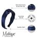 Motique Accessories Satin Twist Turban Headband for Women - Navy - Buy Online on GoSupps.com