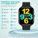 44mm Fitness Tracker Smart Watch | 24 Sports Modes | 5ATM Waterproof | Sleep Monitor | Step Calorie Counter | 1.7 HD Touchscreen | for Men Women | iPhone Android Compatible - Black - Buy Online on GoSupps.com