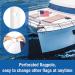 Affordura Boat American Flag & Pole Set | 16x24 Flag w/ Mount for Round & Square Rails | Includes 2 Clips | Blue - Buy Online on GoSupps.com