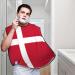 Danish Flag Print Beard Bib Apron - Men's Beard Hair Catcher for Shaving & Trimming - Black Beard Cape Cloth - Buy Online on GoSupps.com