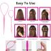 1000Pcs Small Elastic Rubber Hair Bands Set with Loop Styling Tool for Girls and Women - Includes 2 Topsy Hair Tail Tools, 1 Rattail Comb, and 5 Duckbill Clips - Braids Accessories Type 20 - Buy Online on GoSupps.com