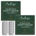 SheaMoisture Men Double Edge Razors for Men to Refill Double Edge Safety Razor Platinum Coated Stainless Steel Individually Wrapped 2 Pack - 10 Razor Blades per Box