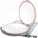 Compact Travel Makeup Mirror 1x/10x Magnification | Double Sided Magnifying Mirror | Portable Purse Mirror - Millennial Pink - Buy Online on GoSupps.com
