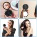 Serrale Folding Hair Brush Mini Round Comb with Mirror - Portable Travel Hairbrush for Women & Girls - Small Pocket Compact Comb for Gym, School, Camping - Black - Buy Online on GoSupps.com