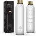 ARCANA 32oz Clear Water Bottle with Time Marker - BPA Free, Motivational Hydration Tracker for Gym, Sports, Outdoors - Buy Online on GoSupps.com