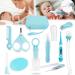 Baby Nail Kit Thermometer for Infants Baby Essentials for Newborn Baby Nose Sucker Baby Grooming kit Newborn boy  Baby Emergency kit Baby Healthcare kit  Blue