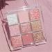 Kayswang 9-Color Glitter Eyeshadow Palette - Matte, High Pigment, Waterproof - Autumn-Winter Shades (Pink + Orange) - Buy Online on GoSupps.com