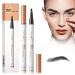 Eyebrow Pencil Waterproof Smudge-proof 3D Natural Makeup Eyebrow Pencil for Men Women Black