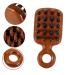 Weather Woodenwamm Collared Combination Comb - Antistatic Wooden Head Scalp Ridge for Head Massage | 12.50x6.00cm Brown - International Shipping Available - Buy Online on GoSupps.com