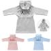 KDO Magic - Bathrobe personalized baby - morning gnawing with a embroidery - embroidered first name - several colors - gift idea for Christmas birthday 3-6 months gray