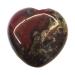 Manekieko Natural Dragon Blood Jasper Palm Worry Carved Heart Love Stone 40mm Crystals and Healing Stones
