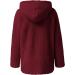 oelaio Womens 2023 Winter Fuzzy Fleece Jacket Hooded Full Zip Solid Cardigan Coats Outerwear with Pockets Fall Outfits Wine Medium - Buy Online on GoSupps.com