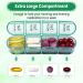 Pill Box 4 Times a Day Weekly Organizer with 28 Compartments - Olive - Buy Online on GoSupps.com