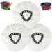 3 Pack Mop Replace Heads, Spin Mop Refill Heads Replacements Compatible with O Cedar 1-Tank System- Easy to Replace, Microfiber, Machine Washable