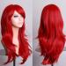 N Hot Hooded Hair Dryer Comic Wig Cosplay 70cm Color Long Curly Hair European Beauty Long Curly Hair Wig Multi Color Full Head Wig Human Lace Front Wig One Size Red - Buy Online on GoSupps.com