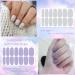 40 Sheets Elegant Solid Color Nail Polish Strips - Self-Adhesive Grey Purple Nail Wraps & File | Perfect for Women s Nail Art - International Shipping Available - Buy Online on GoSupps.com