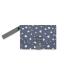 Emma & Noah wrap pad for on the go 82x52 cm (folded 25x18 cm) washable diaper bag with diaper pocket for the stroller organizer for diapers and wet wipes (dots blue)