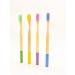 Plastic-free bamboo toothbrushes 4-pack