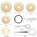 35pcs Donut Hair Bun Maker Set - Perfect Hairstyling Tool for Kids & Women | Beige Hair Knot Forms - Buy Online on GoSupps.com