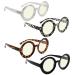 LUR Blue Light Blocking Reading Glasses for Women - 4 Pack Round Computer Readers +3.00 4 Pack Mix Color 3.0 x