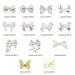 Ownsig 102pcs Resin Butterfly Bow Nail Charms - DIY Colorful 3D Nail Art Designs - 13 Styles Flatback Bow Nails Jewelry - Bows Only - Buy Online on GoSupps.com