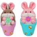 Easter Simulation Rabbit Decor Flowerpot Ornament For Home Garden Lovely Easter Gift Easter Rabbit Pink - Buy Online on GoSupps.com