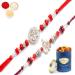 Ghasitaram Gifts Rakhi for Brother Rakhis Online - Set of 2 Chants of Om and Blessings of The Highest Aura Premium Rakhis with 100 GMS of Dryfruits Mix Can