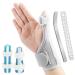 Thumb Splint Brace - Reversible Thumb Spcia Splint + 2 Trigger Finger Splint - Breathable Thumb Brace with Steel Bar for Support Straightening Arthritis Tendonitis Carpal Tunnel Sprained (Right or Left Hand)