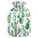 Cactus succulent hot water bottle with reference heat bottles for pain relief hot water bag feet and bed warmers for sports injuries 2l