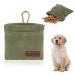 Fanshionide treats for dogs dog eleckerli bag puppy training bag for dogs small food bags for dog training with carabiners feed bag for dog training (army-green)