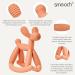 Smooch Rocking Teething Toy for Babies 0-6 Months - Coral+Clear Silicone Baby Teether for Teething Relief and Soothing Gums - Buy Online on GoSupps.com