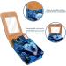 Travel Lipstick Organizer Case | Portable Makeup Bag with Mirror | Blue Rose Design - Perfect for International Shipping - Buy Online on GoSupps.com