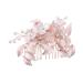 DOITOOL 1pc Mori Wedding Flower Handmade Comb Bridal Headdress Hair Comb for Wedding Floral Hair Accessories Crystal Bridal Hair Barrette Pearl Alloy Japanese and Korean Bride