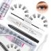 LASHVIEW DIY Eyelash Extension Kit 12 Clusters Volume Lashes Set with Applicator and Bond & Seal Eyelash Extension Remover Eye lifting 3D Effect C curl Lashes Pack 12mm-C14