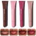 Sitovely Glossy Plumping Lip Gloss Voluminous Lip Balm Nude Colors Lipstick Glossy Plumping Peptide Lip Gloss Lip Butter Balm High-Shine Nude Colors Lip Glow Oil (Pink M)