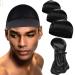 3+1 Wave Caps Silky Durags Pack for Men Waves Stocking Wave Cap Good Compression Over Durag Satin Doo Rag 114g