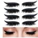 zalati False Eyeliner & Eyelashes Sticker 4 Pair Reusable Small Adhesive Sticker with Shine for Girls Halloween Makeup - Black - Buy Online on GoSupps.com