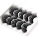 rethyrel False Eyelashes-5 Pairs 3D Eyelashes Wispy Beauty Natural False Long Thick False Eyelashes Makeup