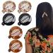 BLMHTWO 6PCS Banana Fish Hair Clips  Resin Hair Clips Non-Slip Banana Comb Clips Transparent Fishtail Hair Clip Comb for Women Girls Thin Fine Curly Hair (Black  Coffee Light Coffee)