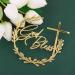 1pc Cross Cake Topper Gold God Bless Acrylic Mirror Baptism Cake Decoration Gold for Baptism Christening Party Favors Birthday Wedding DIY Cake Supplies - Buy Online on GoSupps.com