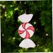 HOMSFOU 1pc Christmas Hanging Ball Decorative Christmas Balls Candy Christmas Decorations Candy Cane Christmas Decorations Christmas Tree Ornament Christmas Candy Pendant Household Mint - Buy Online on GoSupps.com