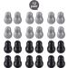 Universal Silicone Stethoscope Replacement Earplugs - 24 Soft-Sealing Ear Tips (Black & Gray) for Optimal Comfort & Fit - Buy Online on GoSupps.com