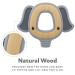 Nuby Natural Wood & Silicone Teether Elephant - Gray (80802) | 3M+ | Relief for Teething Babies - Buy Online on GoSupps.com