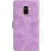Folding Flower Pattern Cover for Samsung Galaxy A8 Plus 2018 | PU Leather Protective Card Compartment & Stand | Violet - Buy Online on GoSupps.com