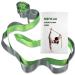 SANKUU Stretching Strap with 12 Loops Workout Poster, Yoga Straps for Stretching Physical Therapy Equipment Non-Elastic Hamstring Stretcher Long Stretch Out Bands for Exercise, Pilates, Dance and Gymnastics for Women Men green
