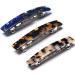 3 Pcs Womens Hair Barrettes Tortoise Shell Cellulose Acetate Barrettes Small French Barrettes For Thin Hair Ivory Navy Blue Tortoise Shell