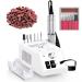 Electric Nail Files Professional Electric Nail Drill 30000 RPM Efile Buffer Manicure Grinder Tools for Acrylic Nails with Nail Drill Bits Set and Sanding Bands(White) White 30000PRM